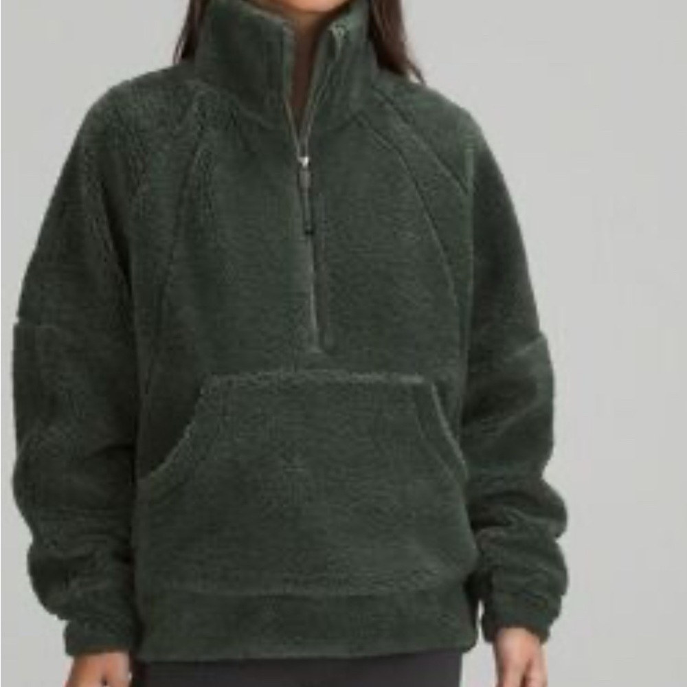 Lululemon Women's Green Sherpa Jacket oversized size M/L